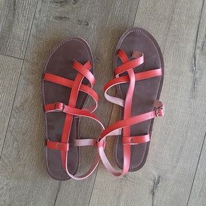Burnt orange sandals from Target